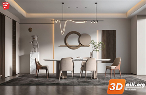 Dining Table Set Skp Files